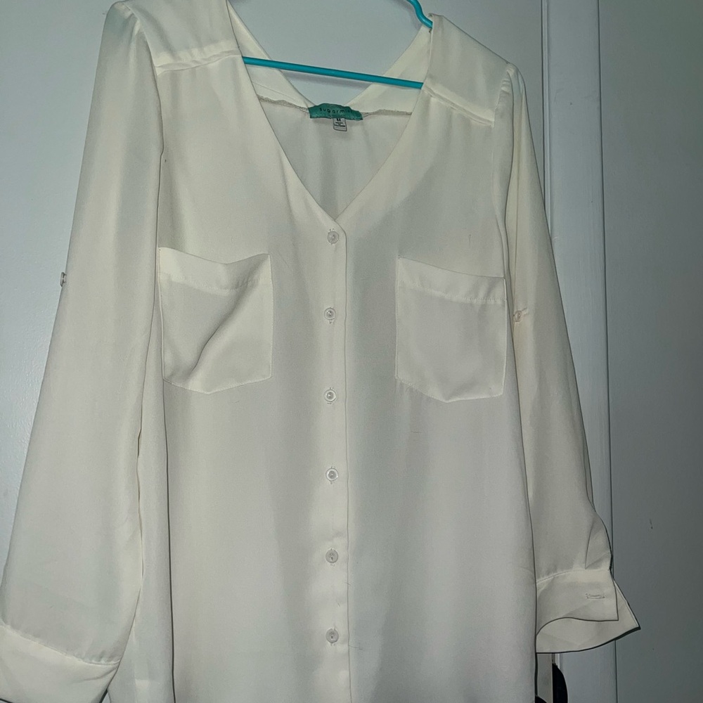 Elegant White Women's Blouse